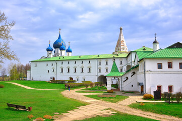 Fototapeta na wymiar The courtyard of the old Kremlin