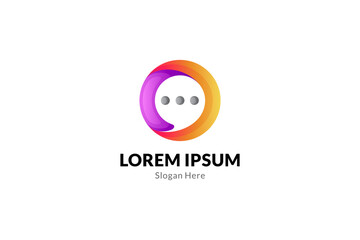 chat letter O, messaging app logo