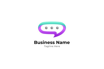Obraz premium bubble chat, message logo template