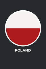 Poster with the flag of Poland