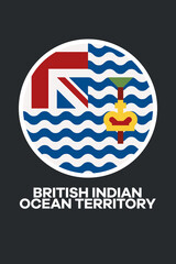 Poster with the flag of British Indian Ocean Territory