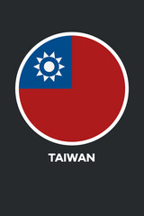 Poster with the flag of Taiwan