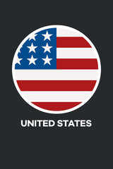 Poster with the flag of United States