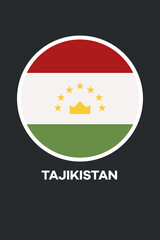 Poster with the flag of Tajikistan