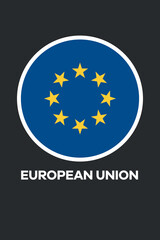 Obraz na płótnie Canvas Poster with the flag of European Union