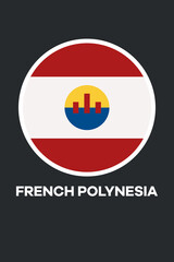 Poster with the flag of French Polynesia