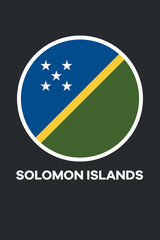 Poster with the flag of Solomon Islands