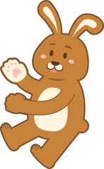 Obraz premium Floating rabbit (brown), year of the rabbit, 2023