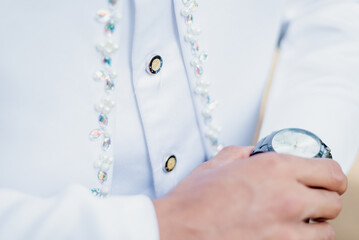 doctor holding a clock