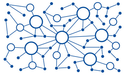 Technology network digital user connect dots and lines background template. Network linked global digital database graphic vector.