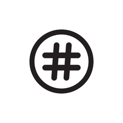 Hashtag icon vector illustration sign