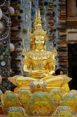 Buddha gold color in temple of Thailand.