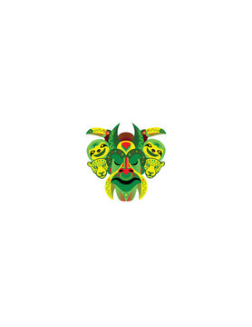 Costa Rica traditional Boruca mask