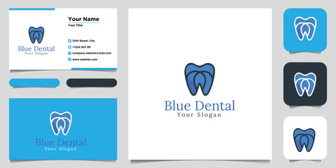 dental vector logo icon illustration symbol logo design business card