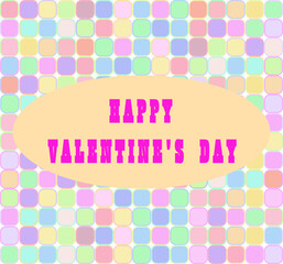 Happy valentine.s day card with sweet multicolor dots