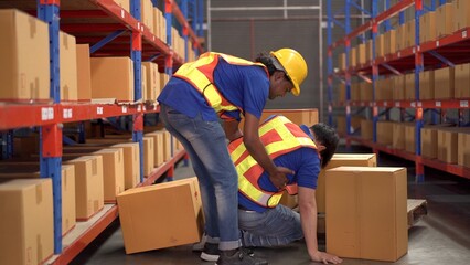 Safety instruction in working area.