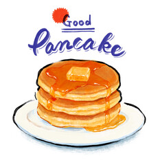 アメリカンなホットケーキイラスト