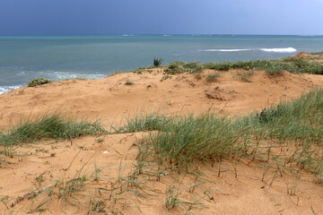 Coast of the Mediterranean Sea in northern Israel.