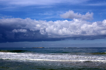 Coast of the Mediterranean Sea in northern Israel.