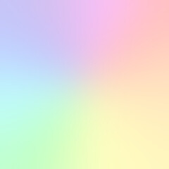 パステルカラーの正方形虹色グラデーション背景素材