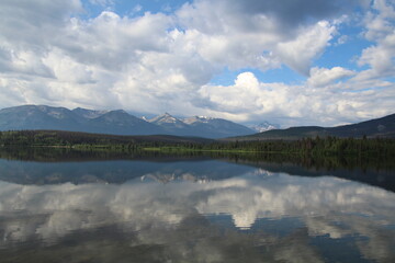 Morning Reflections On Pyramid Island, Jasper National Park, Alberta