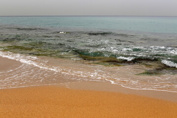 Coast of the Mediterranean Sea in northern Israel.