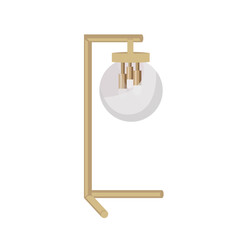 Stylish table lamp. Interior items for a modern home. Vector objects isolated on a white background