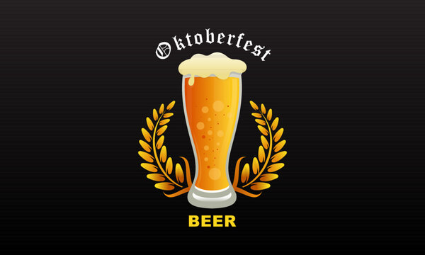 Realistic oktoberfest beer festival background can used for poster template