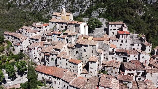 Peillon France frontal Arial Shot