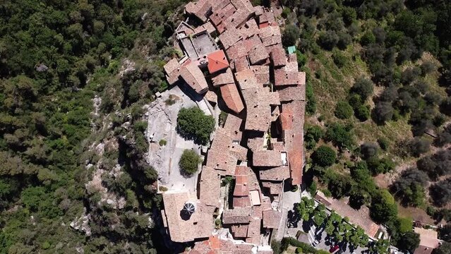 Peillon France frontal Arial Shot