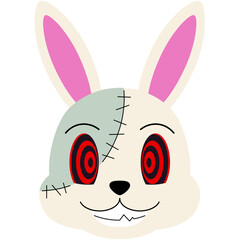 ハロウィンの兎のイラスト