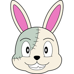 ハロウィンの兎のイラスト