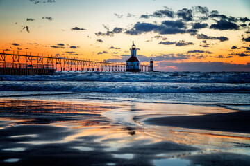sunset on the beach