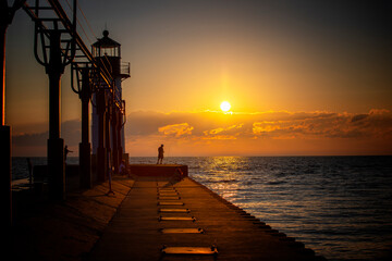 sunset at the pier