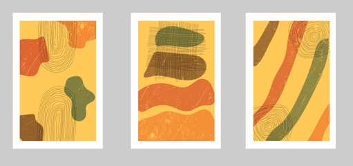 set of abstract creative compositions