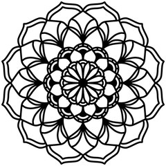 Mandala abstract floral ornament
