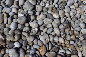 Pebble stone or river stone background with a place for an inscription