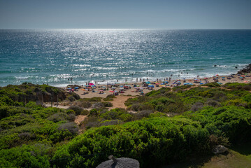 playas y calas del 
 mar Mediterraneo en Conil de Frontera en Cadiz Espa&ntilde;a