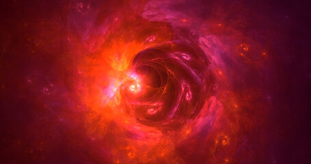 3D rendering abstract multicolor fractal light background