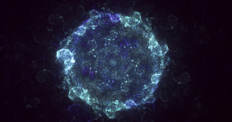 Obraz premium 3D rendering abstract round light background