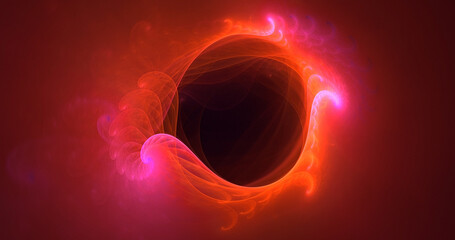 3D rendering abstract colorful fractal light background
