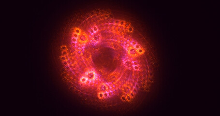 3D rendering abstract round light background