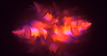 Fototapeta premium 3D rendering abstract colorful fractal light background