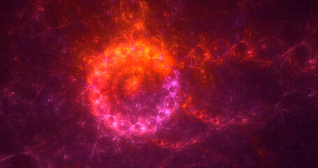 3D rendering abstract round light background