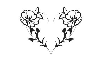 Fototapeta na wymiar Abstract Flower. Printable flower Embroidery pattern design.