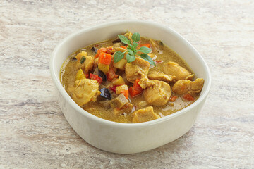 Thai yellow curry with chicken