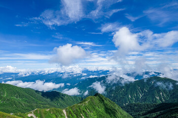 Fototapeta premium 長野県中央アルプス木曽駒ヶ岳の景色