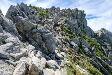 長野県中央アルプス木曽駒ヶ岳の景色