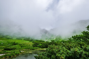 長野県中央アルプス木曽駒ヶ岳の景色