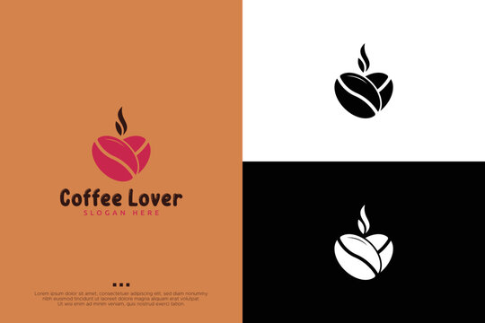 Coffee lover logo design template